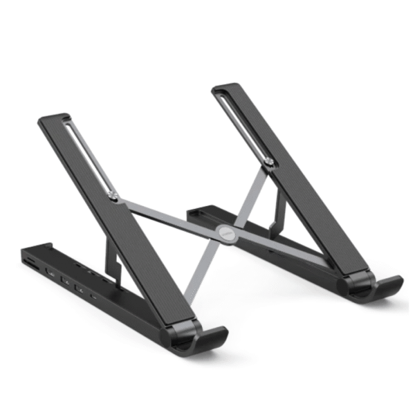 Foldable Laptop Stand with 5-in-1 USB-C Docking Station