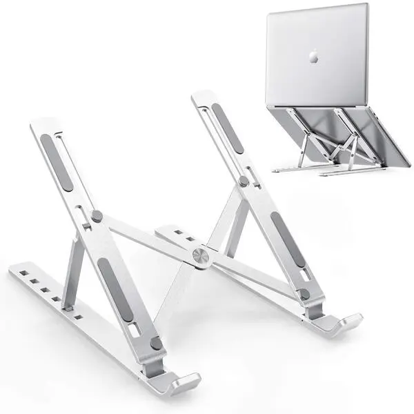 Adjustable Aluminium Laptop Stand – Foldable, Portable