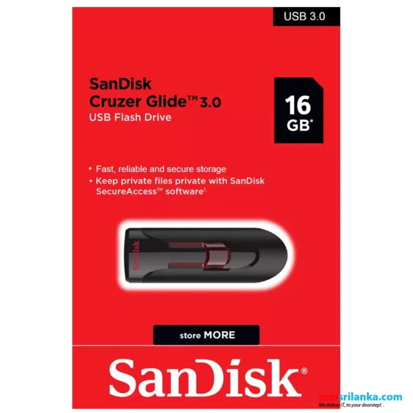 SanDisk Cruzer Glide 3.0 16GB USB Flash Drive