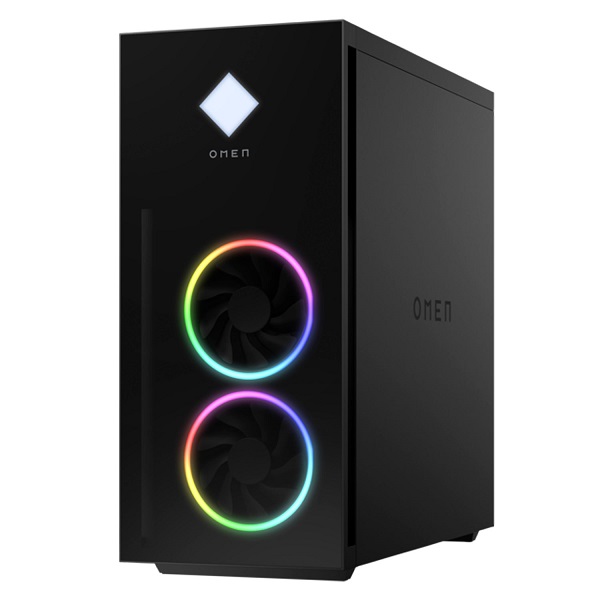 HP OMEN 40L Gaming Tower with Ryzen 7 5700G 3.8GHz CPU, 16GB RAM, 256GB NVMe SSD + 1TB HDD, Radeon R7 430 2GB graphics, and 800W PSU