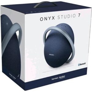 Harman Kardon Onyx Studio 7 delivers powerful stereo sound, up to 8 hours of battery life, and a stylish portable design with Bluetooth connectivity.