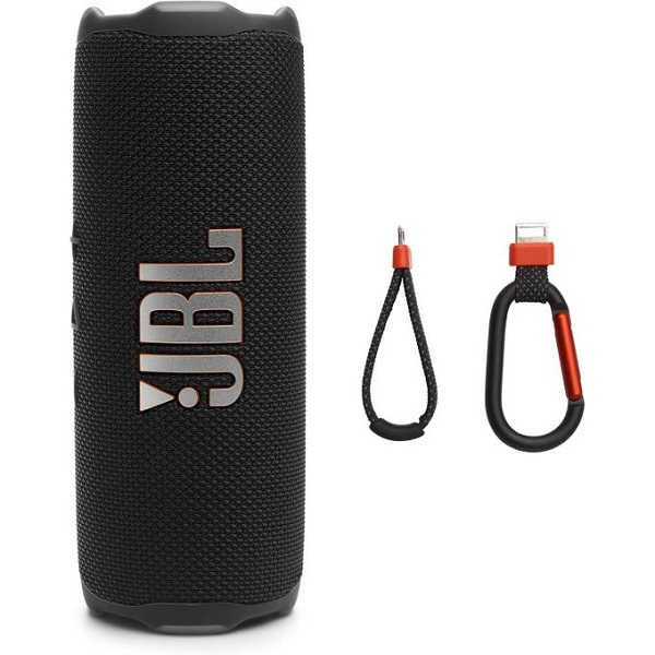 JBL Flip 7 offers powerful sound, up to 16 hours of battery life, IP68 waterproof and dustproof durability, Bluetooth 5.4, and multi-speaker pairing in a compact design.