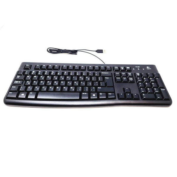 Logitech K120 is a durable full-size USB keyboard with quiet keys, a number pad, and plug-and-play setup—ideal for everyday office and home use