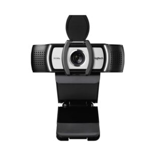 Logitech C930e Webcam — Full HD 1080p video with 90° wide-angle view, autofocus, 4× zoom, RightLight 2 lighting, and dual noise-canceling mics