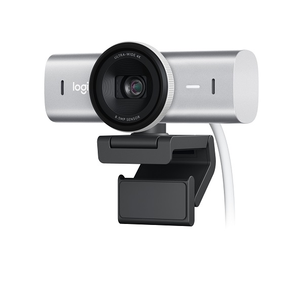 Logitech MX Brio Ultra HD 4K Webcam offers crisp 4K video, AI-enhanced autofocus, HDR clarity, and dual noise-reducing microphones for clear audio in any lighting.