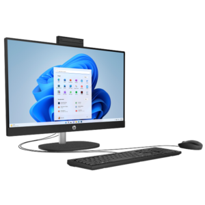HP 23.8-inch All-in-One in white features a 13th Gen Intel Core i5 processor, 8GB RAM, and 512GB SSD for fast, reliable.