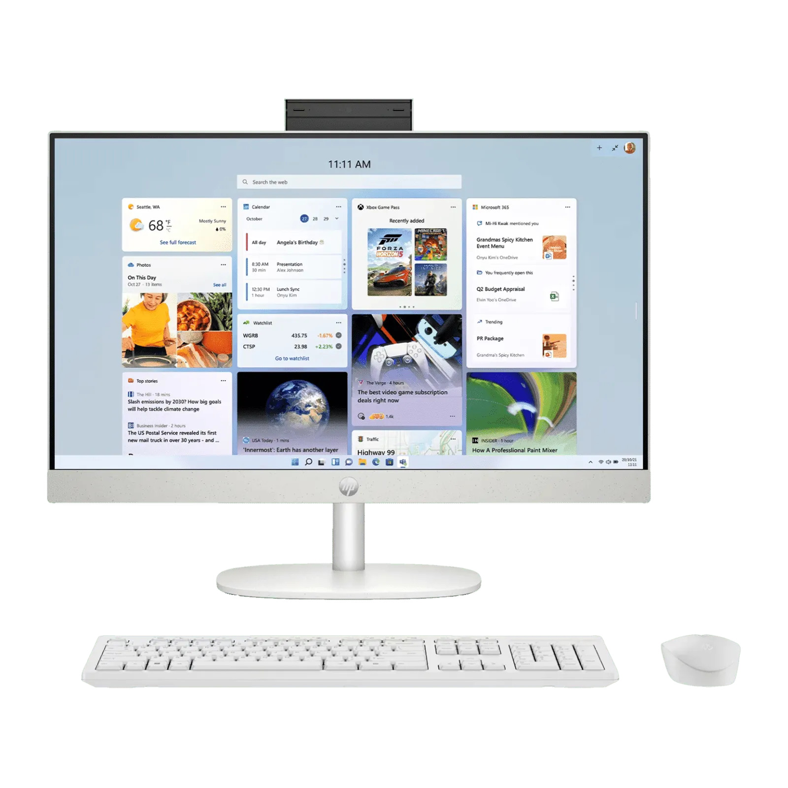 HP All-in-One 27-inch PC with Core i7 13th Gen, 16GB RAM, 512GB SSD, and touchscreen delivers fast performance, smooth multitasking